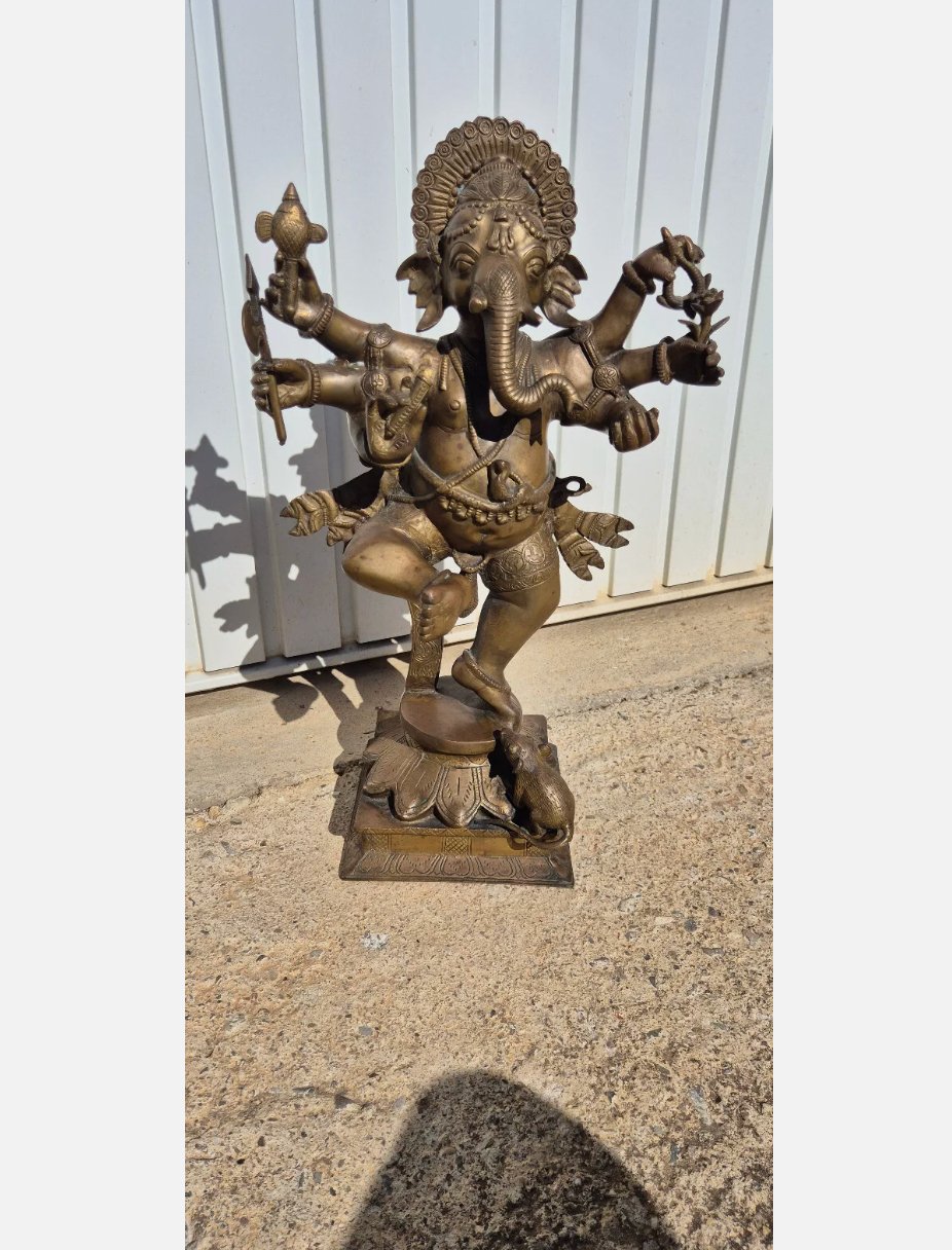 Magnifique Statue en Bronze de Ganesh - Ethic Atelier