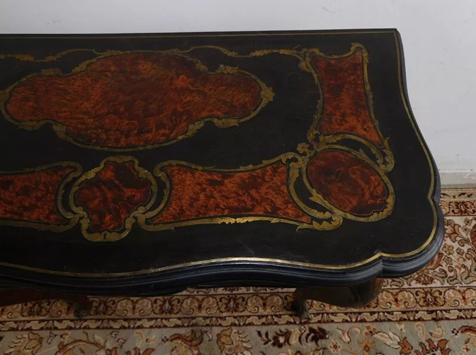 Magnifique Table à Jeux Napoléon III - Signée Hoefer - Marqueterie et Incrustations - Ethic Atelier