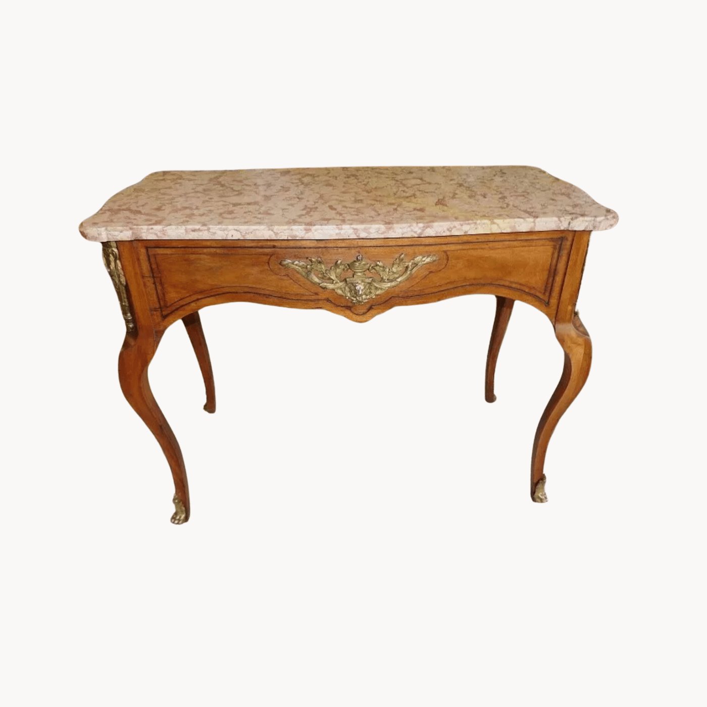 Magnifique Table de Milieu Guéridon Console avec Plateau Marbre - XIXe Siècle - Ethic Atelier