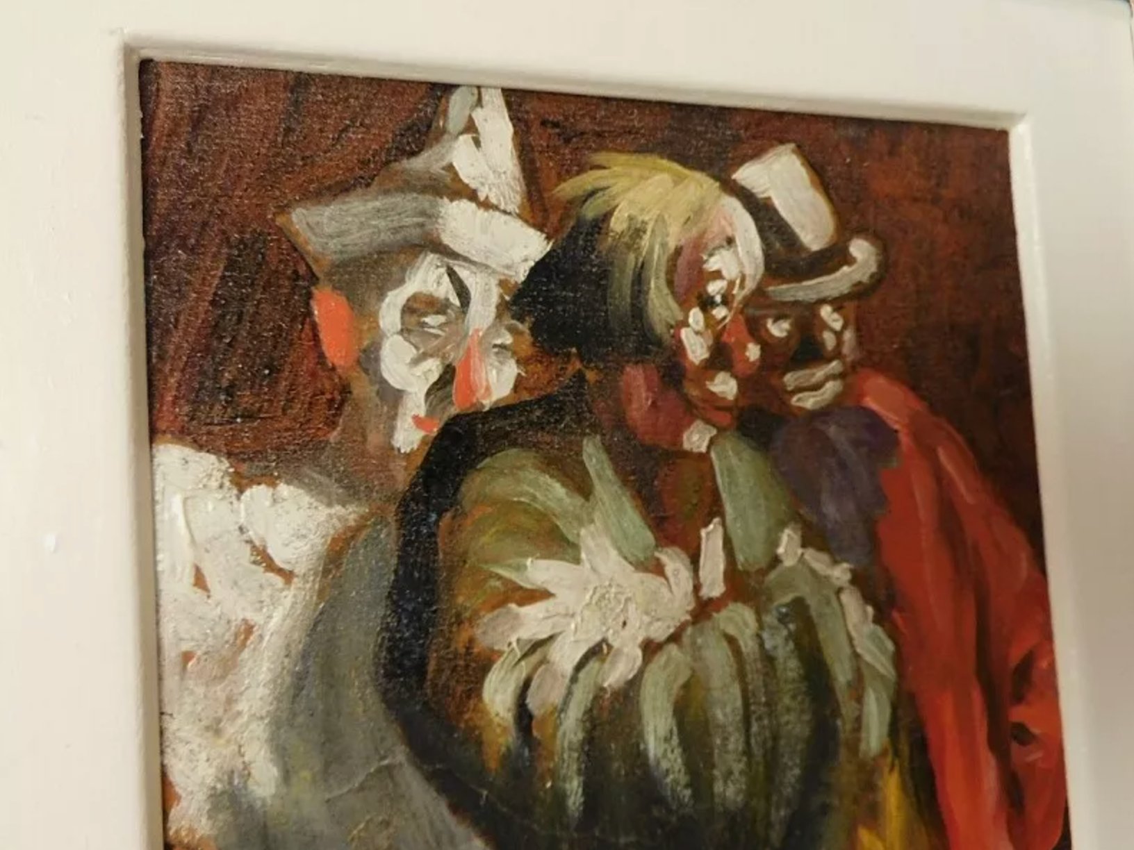 Magnifique Tableau Peinture - "3 Clowns" signé Georges Tournon - 1930 - Ethic Atelier