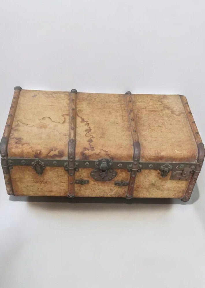 Malle de Voyage en Pécari (porc sauvage), Bois et Cuivre – Vers 1880 - Ethic Atelier