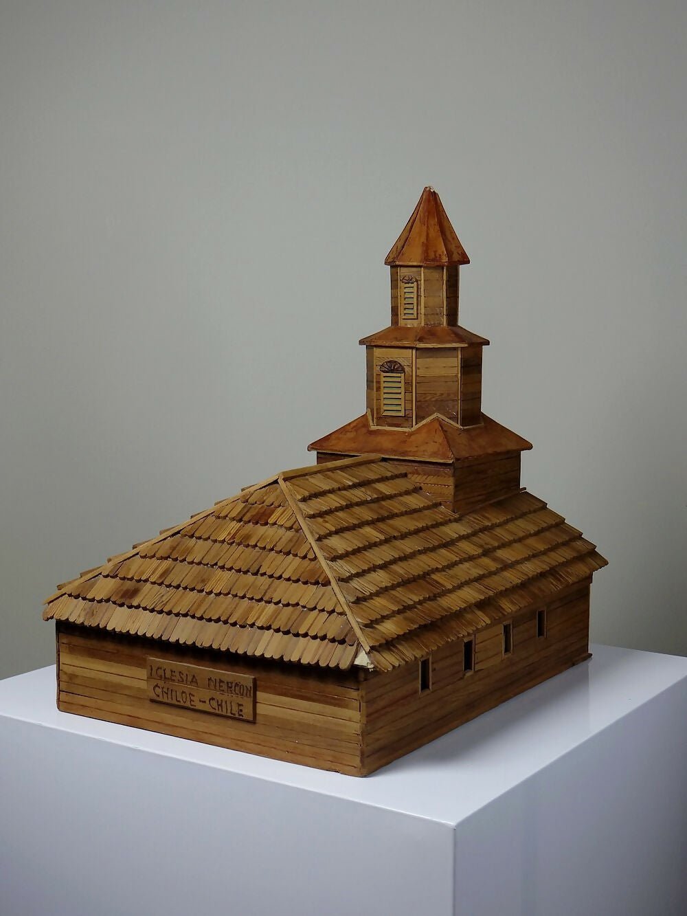 Maquette bois vintage : église chilienne - Ethic Atelier