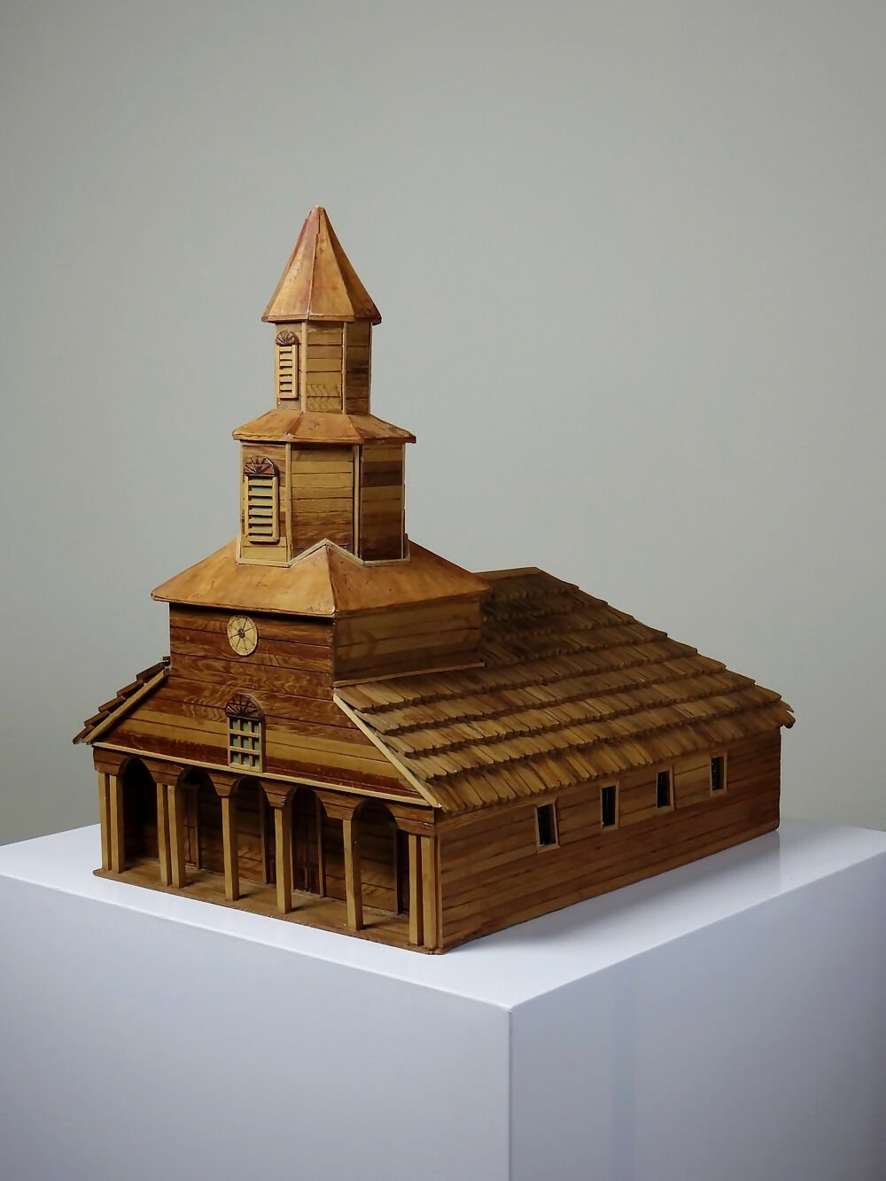 Maquette bois vintage : église chilienne - Ethic Atelier