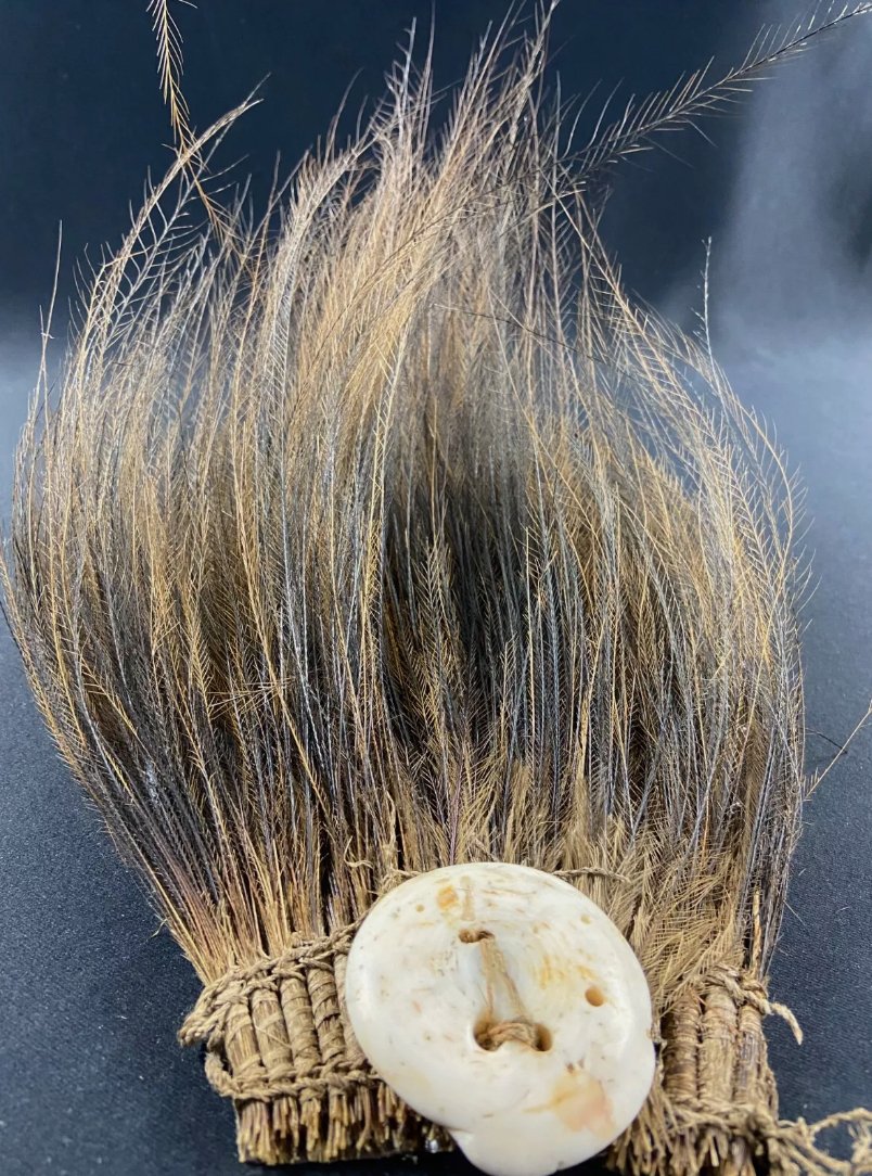 Masque Asmat Sepik en Plumes de Casoar - Papouasie Nouvelle Guinée - Ethic Atelier