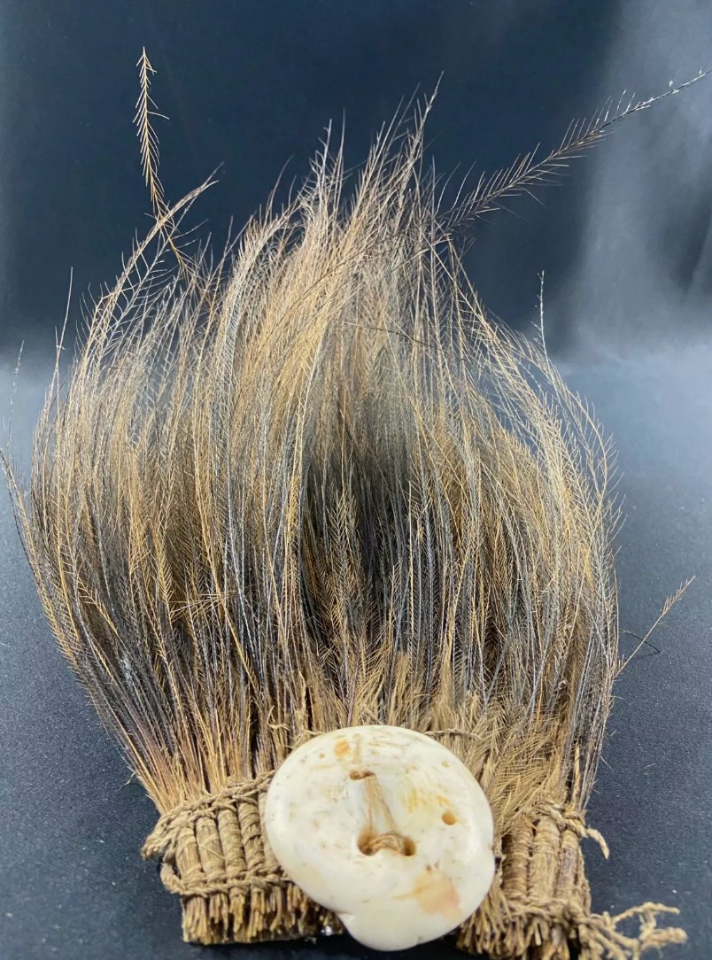 Masque Asmat Sepik en Plumes de Casoar - Papouasie Nouvelle Guinée - Ethic Atelier