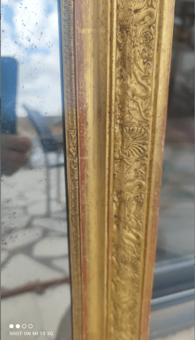 Miroir Doré à la Feuille Époque Restauration – Vers 1830 - Ethic Atelier