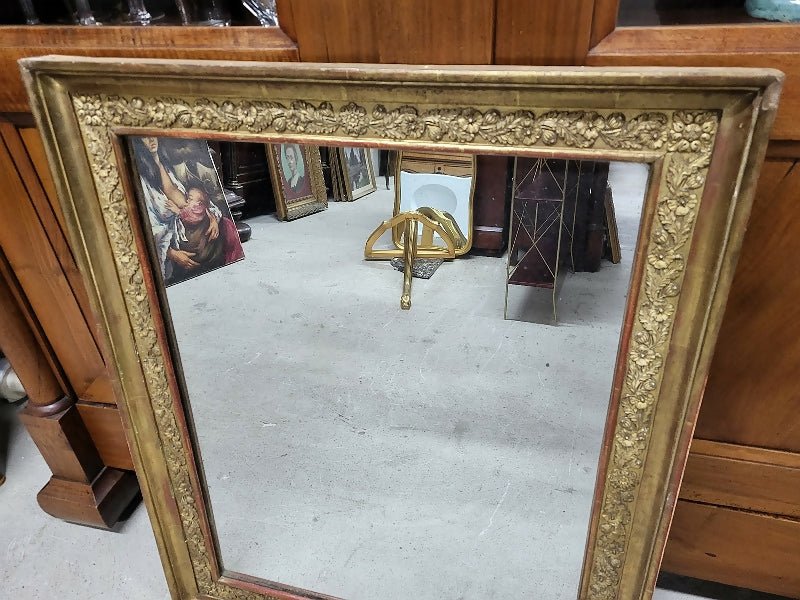 MIROIR DORE DECOR DE FLEURS ET DE FEUILLAGE DU XIX ème SIECLE - Ethic Atelier