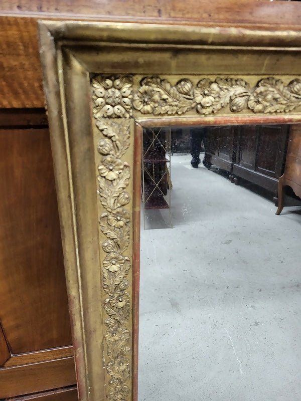 MIROIR DORE DECOR DE FLEURS ET DE FEUILLAGE DU XIX ème SIECLE - Ethic Atelier