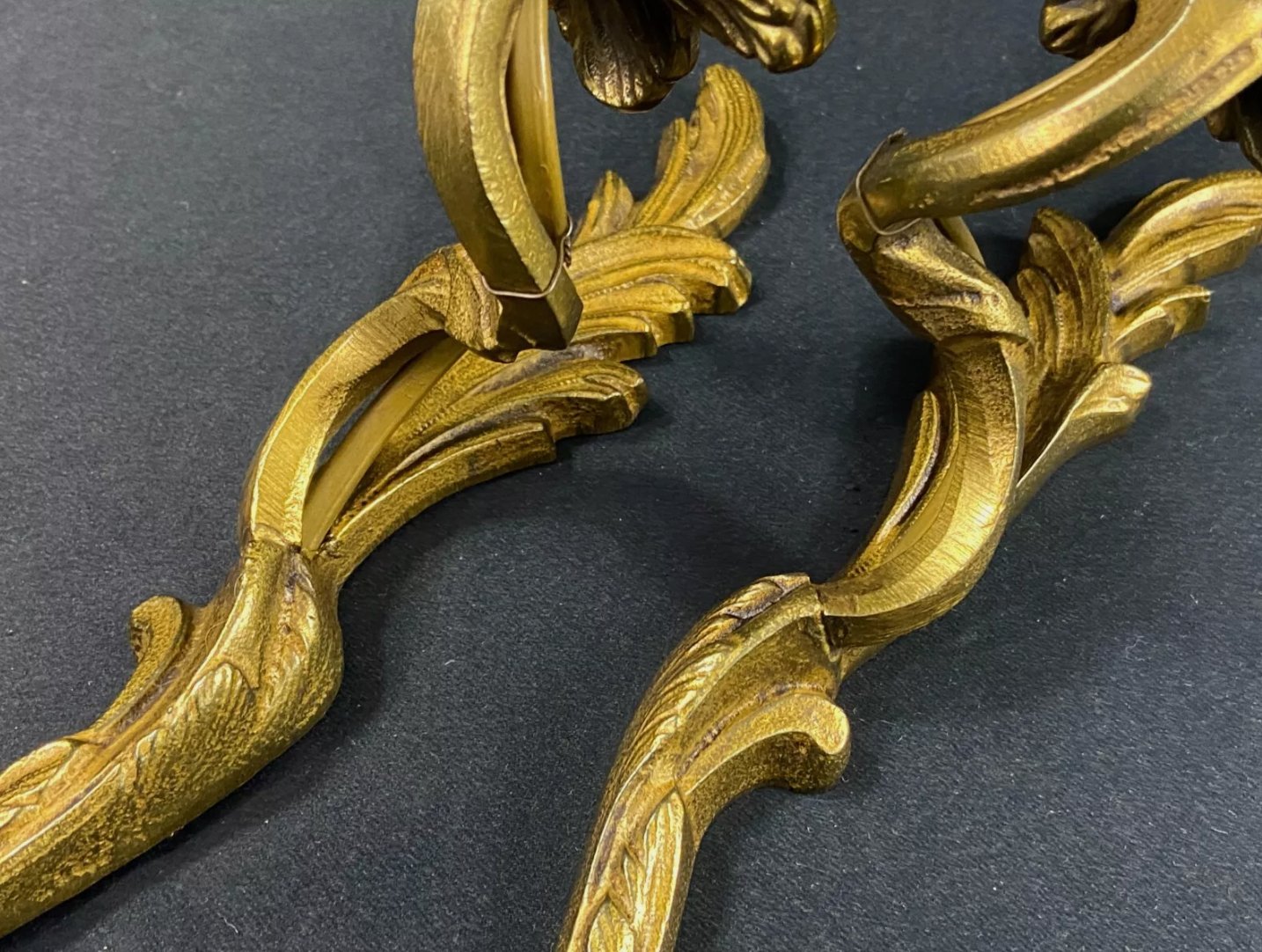 Paire d'Appliques en Bronze Doré de Style Louis XV - XXe Siècle - Ethic Atelier