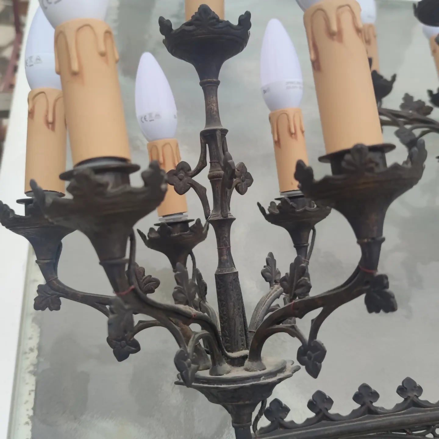 Paire d'appliques murales en acier vers 1900 - Ethic Atelier