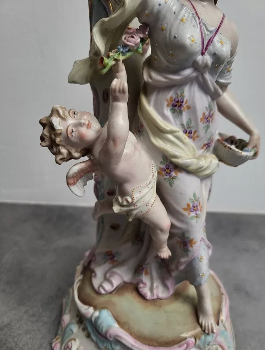 Paire de Bougeoirs en Porcelaine Allemande du XIXème Siècle - Ethic Atelier