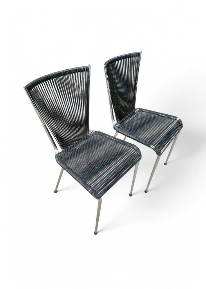 Paire de chaises scoubidou vers 1970 - Ethic Atelier