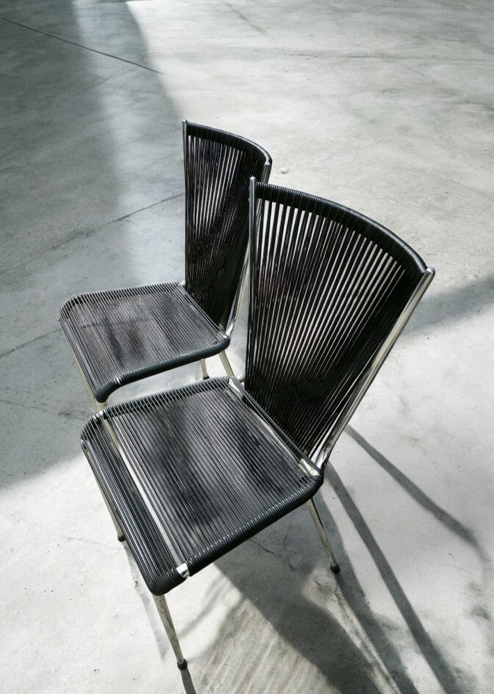 Paire de chaises scoubidou vers 1970 - Ethic Atelier