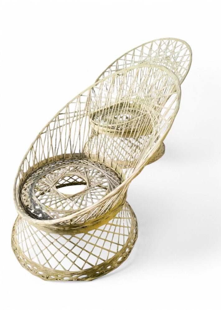 Paire de Fauteuils de Jardin Vintage en Fibre de Verre - Design Iconique - Ethic Atelier