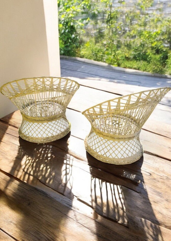 Paire de Fauteuils de Jardin Vintage en Fibre de Verre - Design Iconique - Ethic Atelier