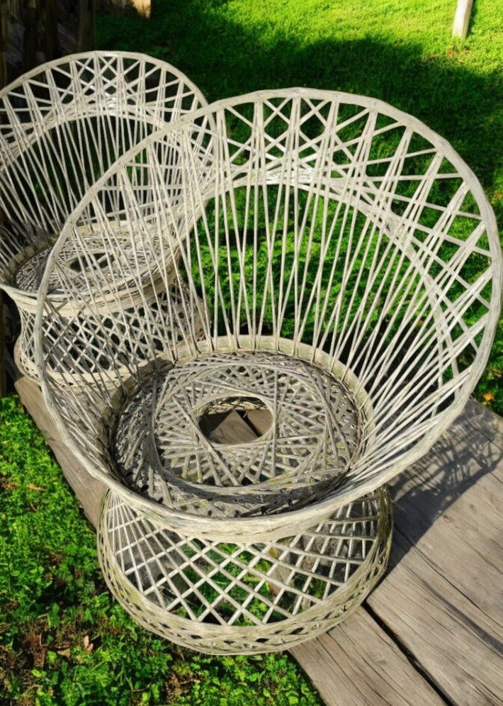 Paire de Fauteuils de Jardin Vintage en Fibre de Verre - Design Iconique - Ethic Atelier