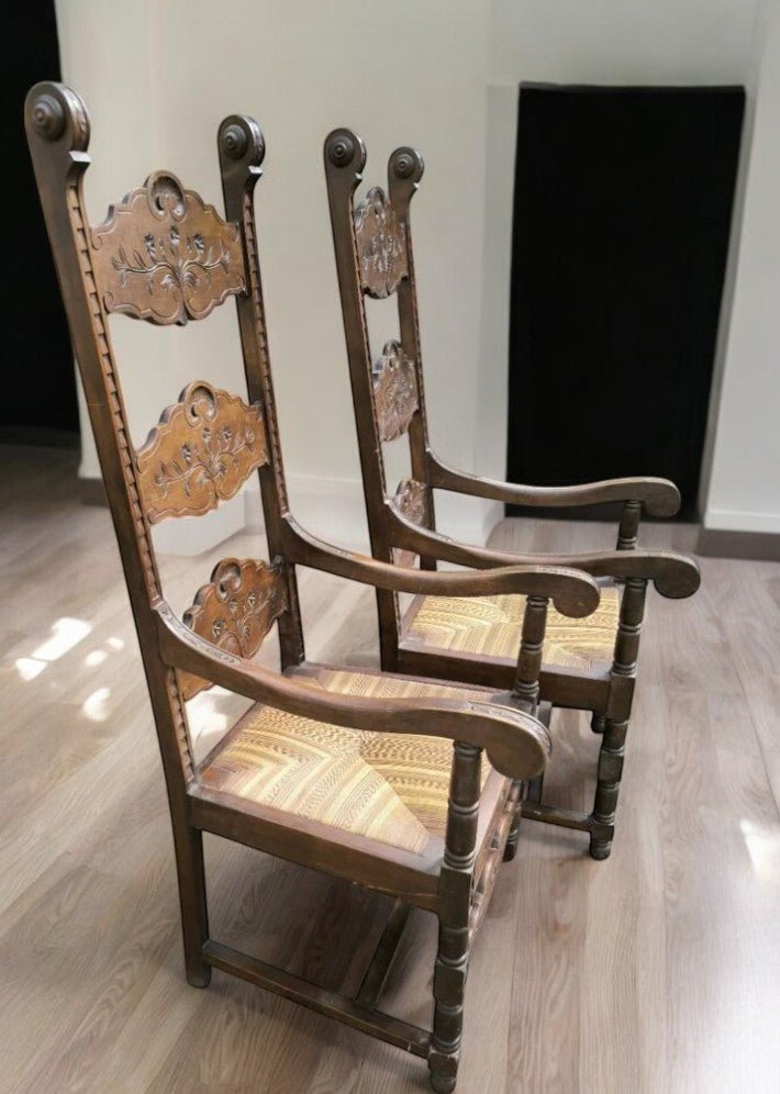 Paire de Fauteuils en Noyer Fin XIXème Siècle - Ethic Atelier