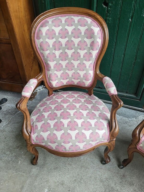 Paire de fauteuils Louis Philippe en noyer - Ethic Atelier