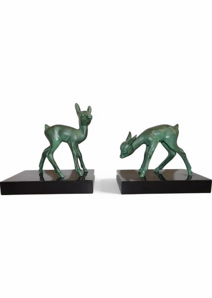 Paire de Serre - Livres Art Déco à Patine Verte - Ethic Atelier