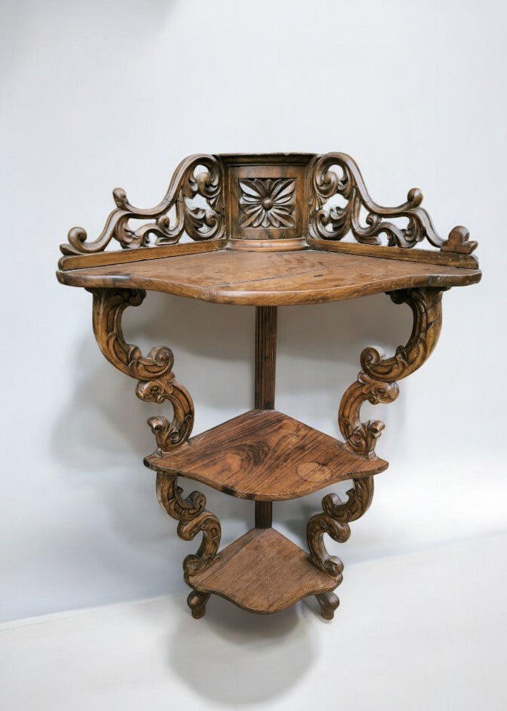 Paire d'étagères en encoignure époque Napoléon III en Palissandre de Rio - Ethic Atelier