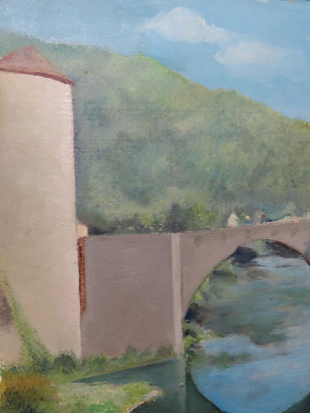 Paysage vintage : pont et rivière - Ethic Atelier - Ethic Atelier