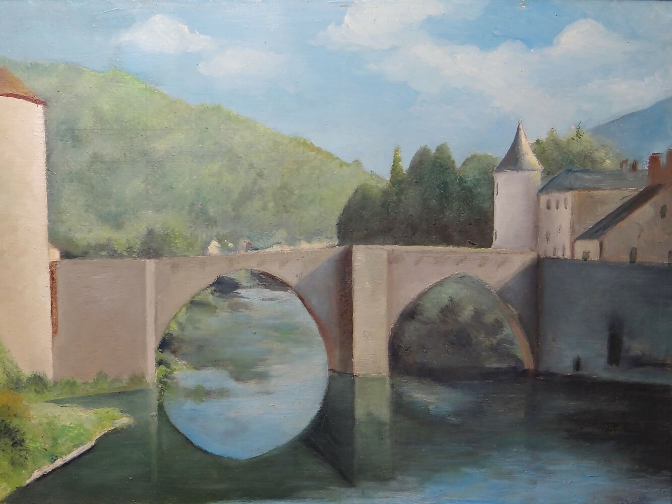 Paysage vintage : pont et rivière - Ethic Atelier - Ethic Atelier