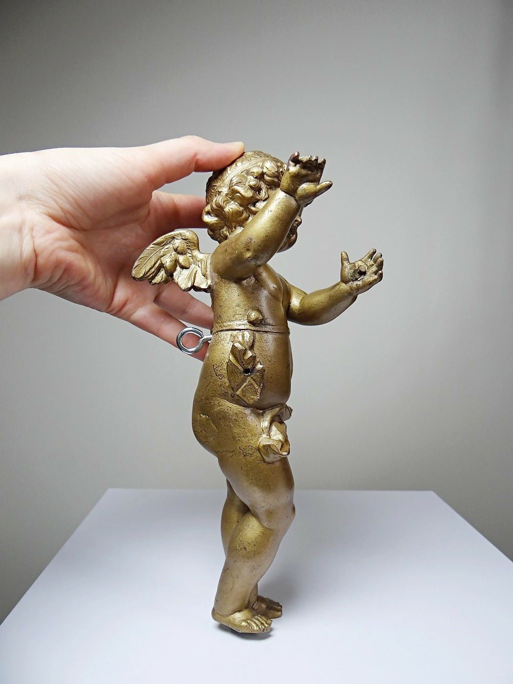 Petit angelot, putto en bronze doré ancien élément décoratif XIXe - Ethic Atelier