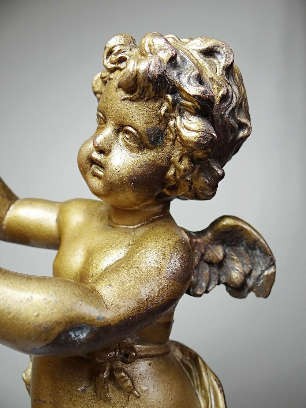 Petit angelot, putto en bronze doré ancien élément décoratif XIXe - Ethic Atelier
