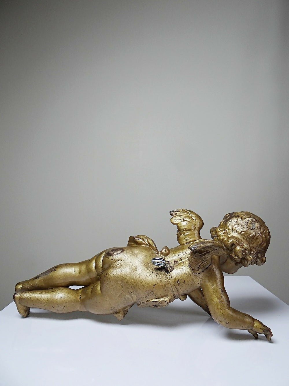 Petit angelot, putto en bronze doré ancien élément décoratif XIXe - Ethic Atelier