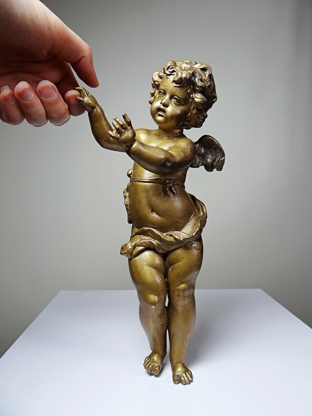 Petit angelot, putto en bronze doré ancien élément décoratif XIXe - Ethic Atelier