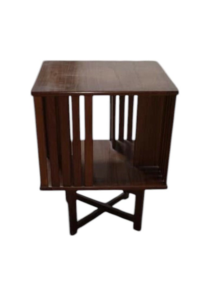 Petite bibliothèque Scandinave tournante en teck vers 1970 - Ethic Atelier