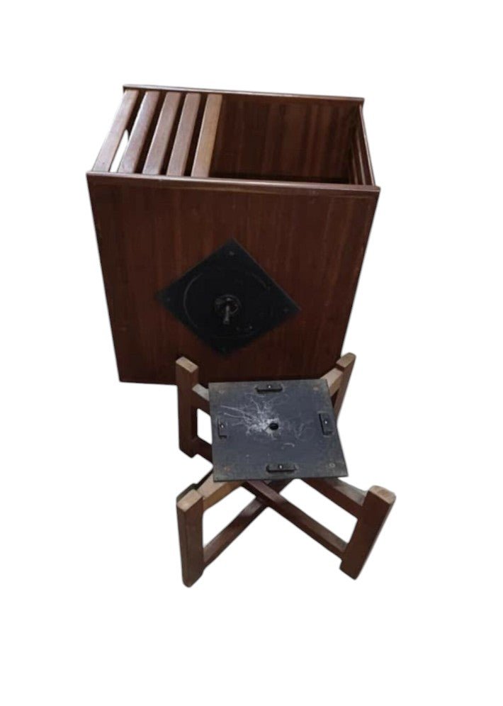 Petite bibliothèque Scandinave tournante en teck vers 1970 - Ethic Atelier