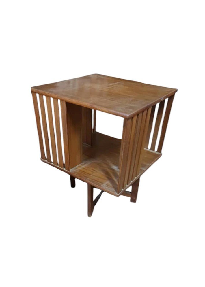 Petite bibliothèque Scandinave tournante en teck vers 1970 - Ethic Atelier