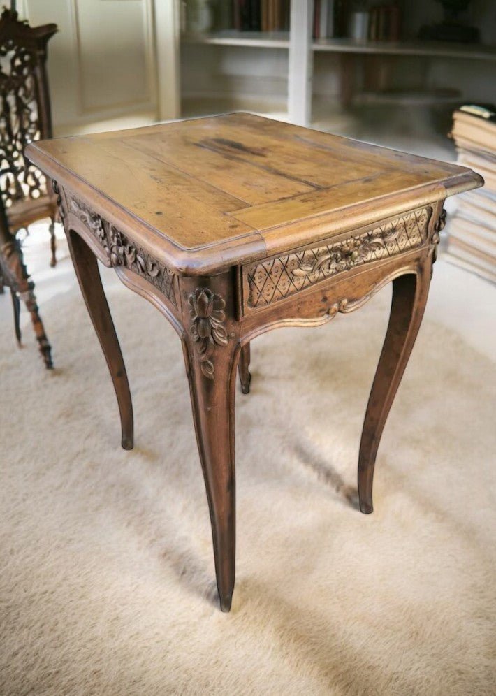 Petite Table de Changeur en Noyer du XVIIIème Siècle - Ethic Atelier