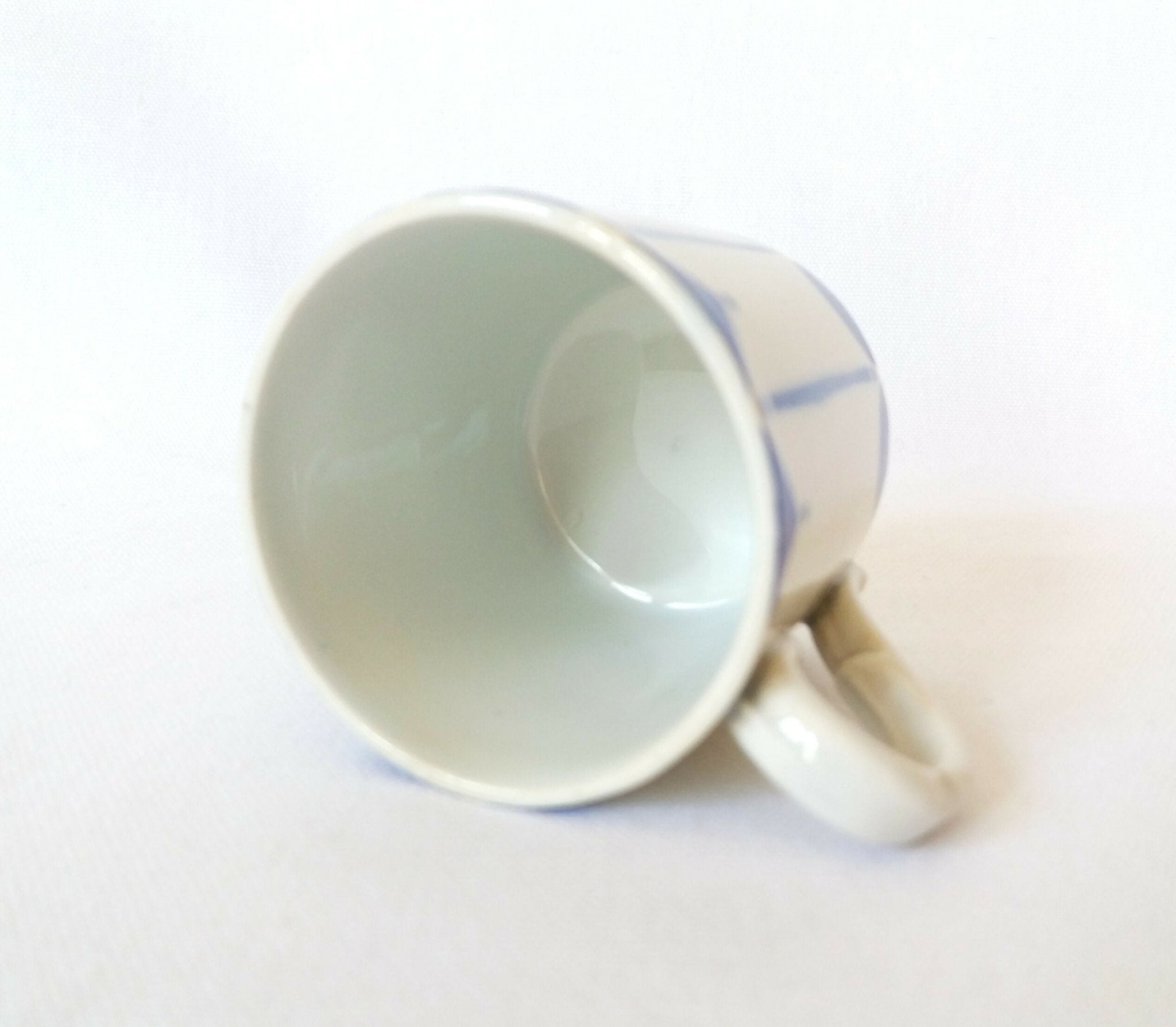 Petite tasse Sarreguemines Modèle Radatz bleu - Ethic Atelier