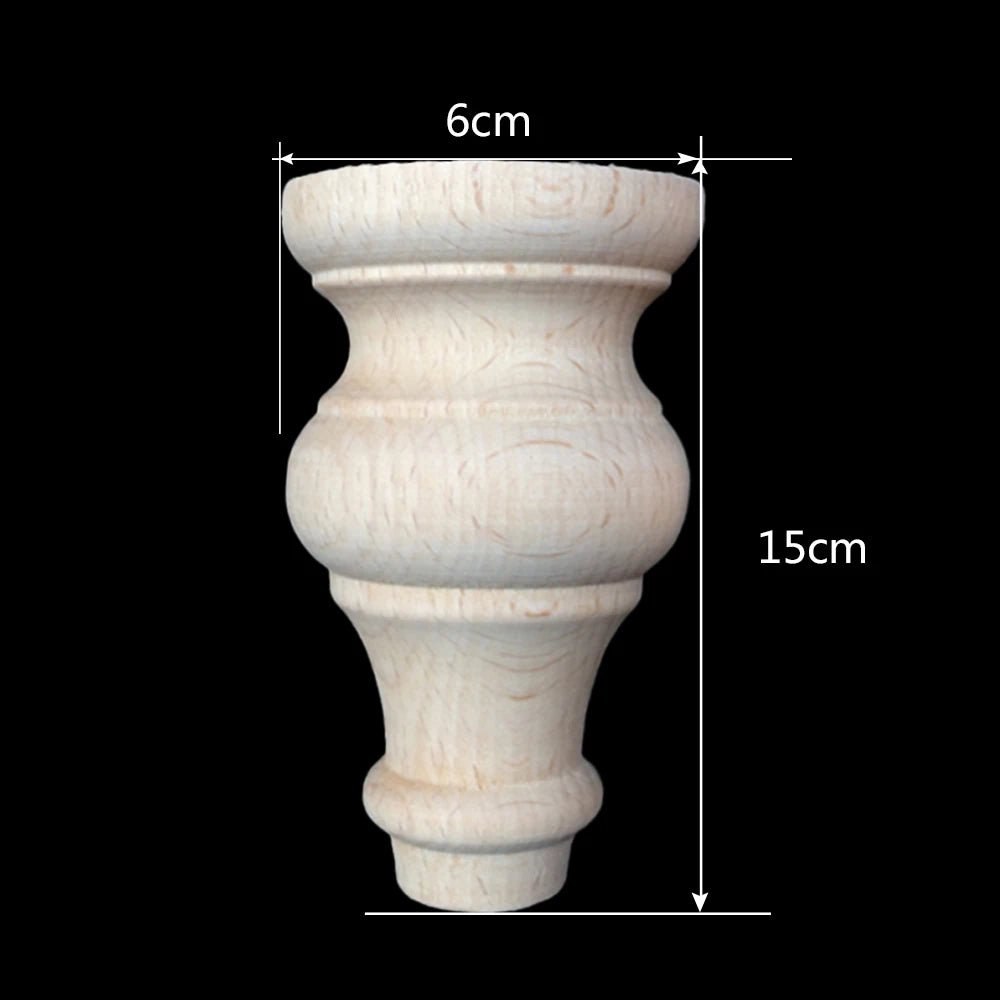 Pieds de Meuble en Bois Massif Sculptés HECTOR - Ensemble de 4 pour DIY Canapés, Tables, et Armoires  - Ethic Atelier
