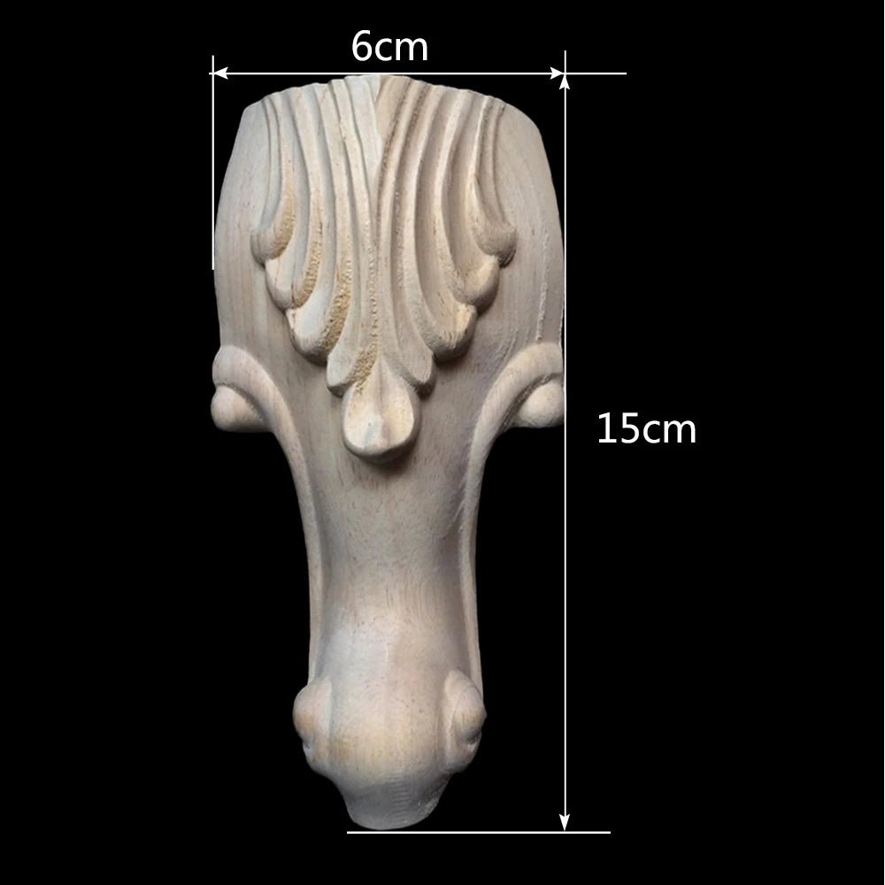Pieds de Meuble en Bois Massif Sculptés HECTOR - Ensemble de 4 pour DIY Canapés, Tables, et Armoires  - Ethic Atelier