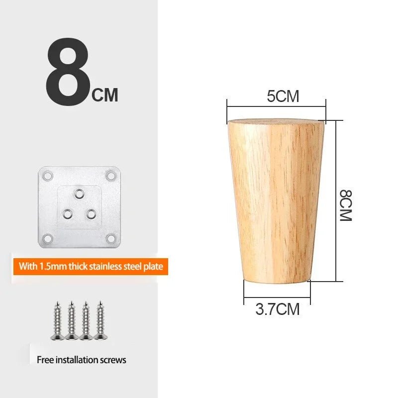 Pieds de Meuble en Bois Massif SIMEON 4pcs – DIY canapé, fauteuils - Style Moderne Nordique - Ethic Atelier