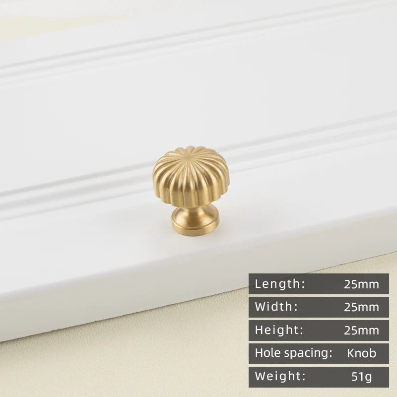 Poignée de Meuble en Laiton Massif SANTYANA - DIY Style Minimaliste et élégant doré pour Armoires et Tiroirs - Ethic Atelier