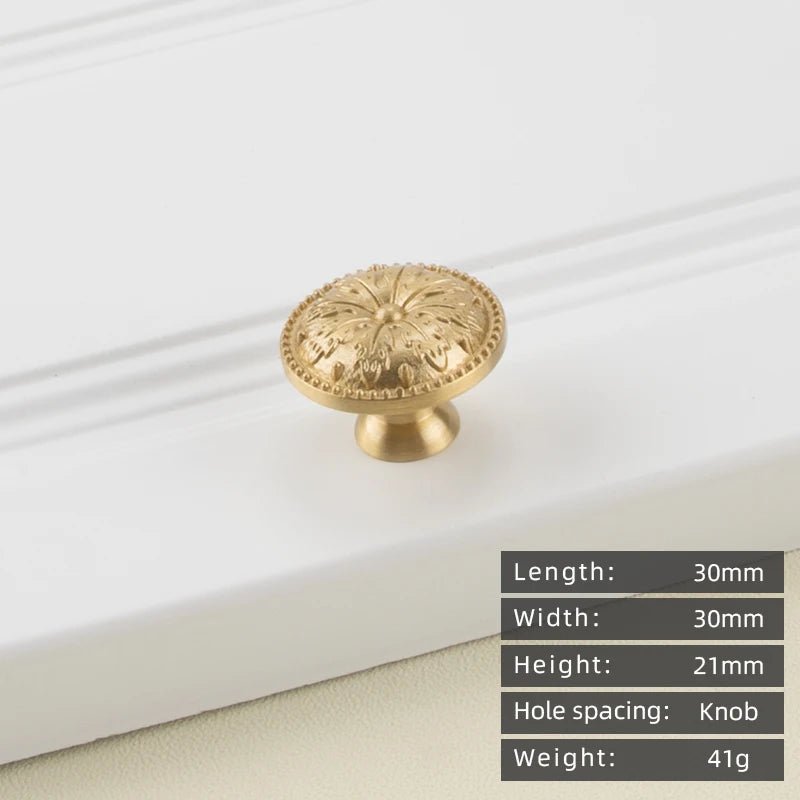 Poignée de Meuble en Laiton Massif SANTYANA - DIY Style Minimaliste et élégant doré pour Armoires et Tiroirs - Ethic Atelier
