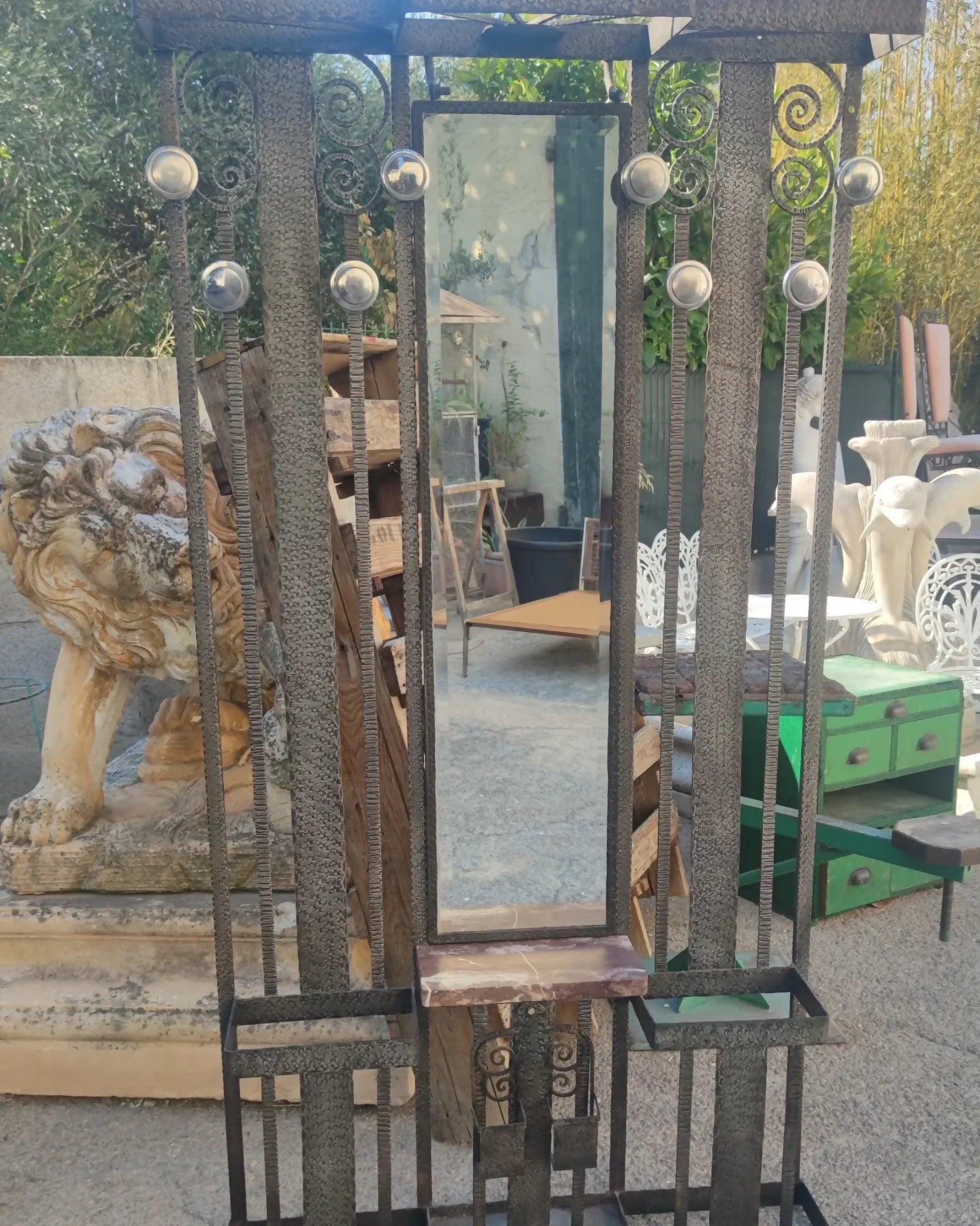 Porte manteaux de vestibule en fer forgé vers 1925 - Ethic Atelier