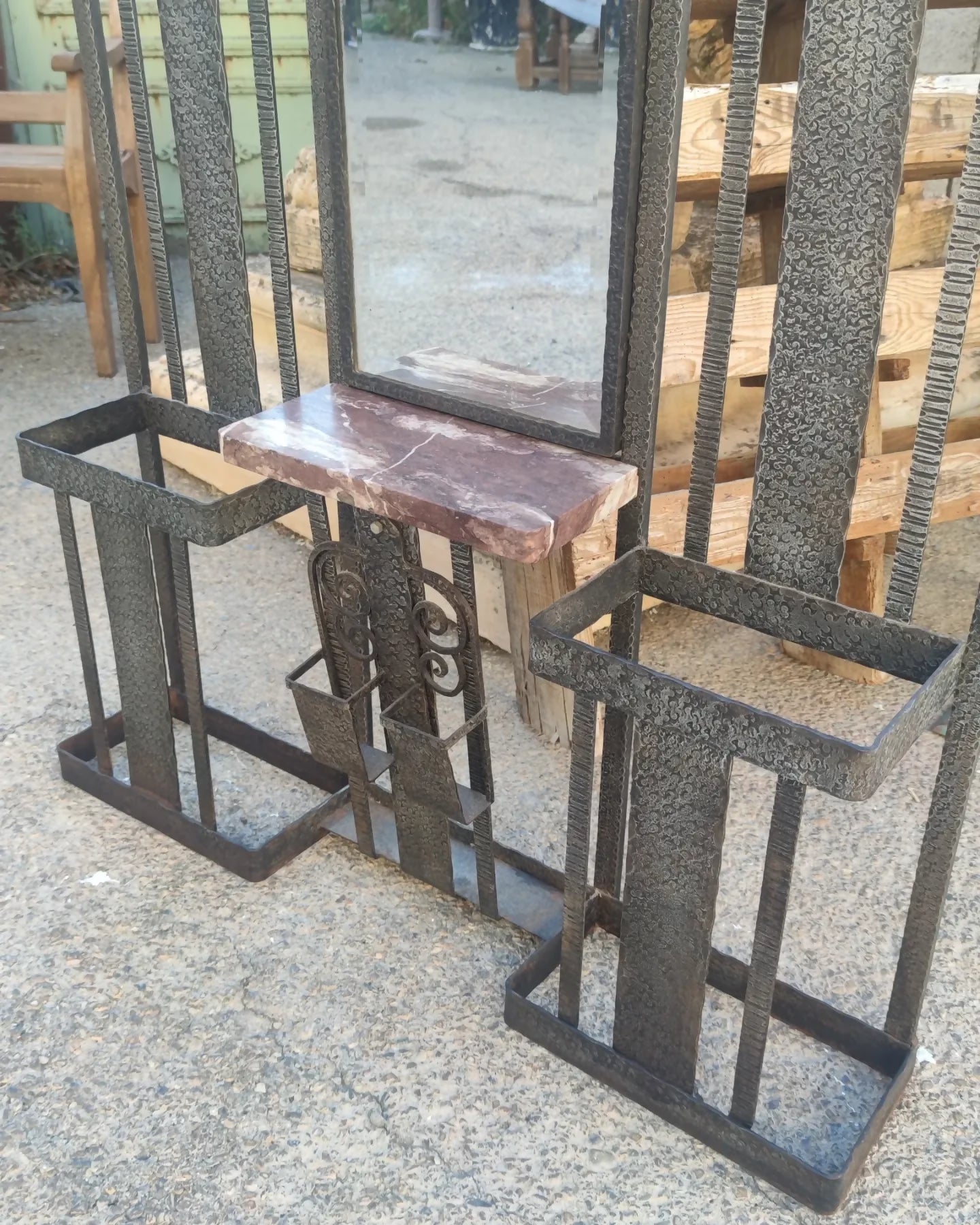 Porte manteaux de vestibule en fer forgé vers 1925 - Ethic Atelier