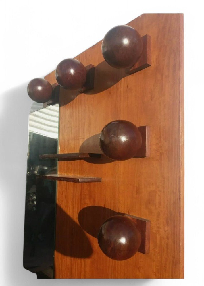 Porte manteaux mural en citronnier de Ceylan vers 1930/40 - Ethic Atelier