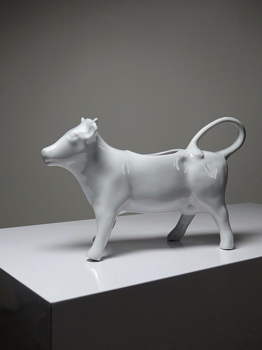 Pot à lait, crémier, porcelaine de Limoges blanche zoomorphe, vache vintage - Ethic Atelier