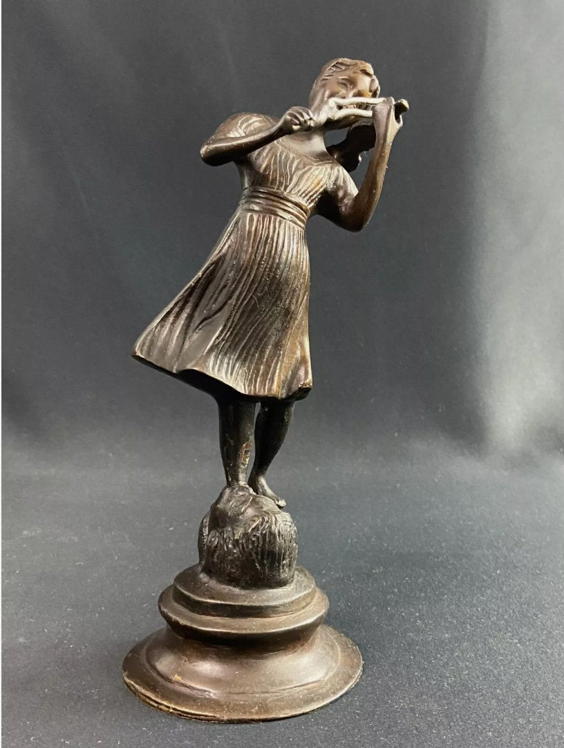 Sculpture en Bronze - Sujet de la Jeune Violoniste - XXe Siècle - Ethic Atelier