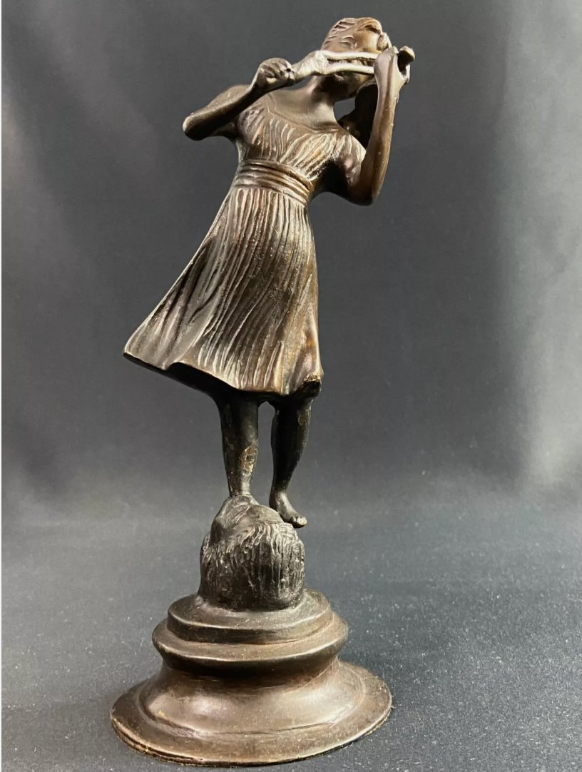 Sculpture en Bronze - Sujet de la Jeune Violoniste - XXe Siècle - Ethic Atelier