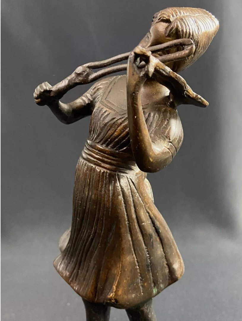 Sculpture en Bronze - Sujet de la Jeune Violoniste - XXe Siècle - Ethic Atelier