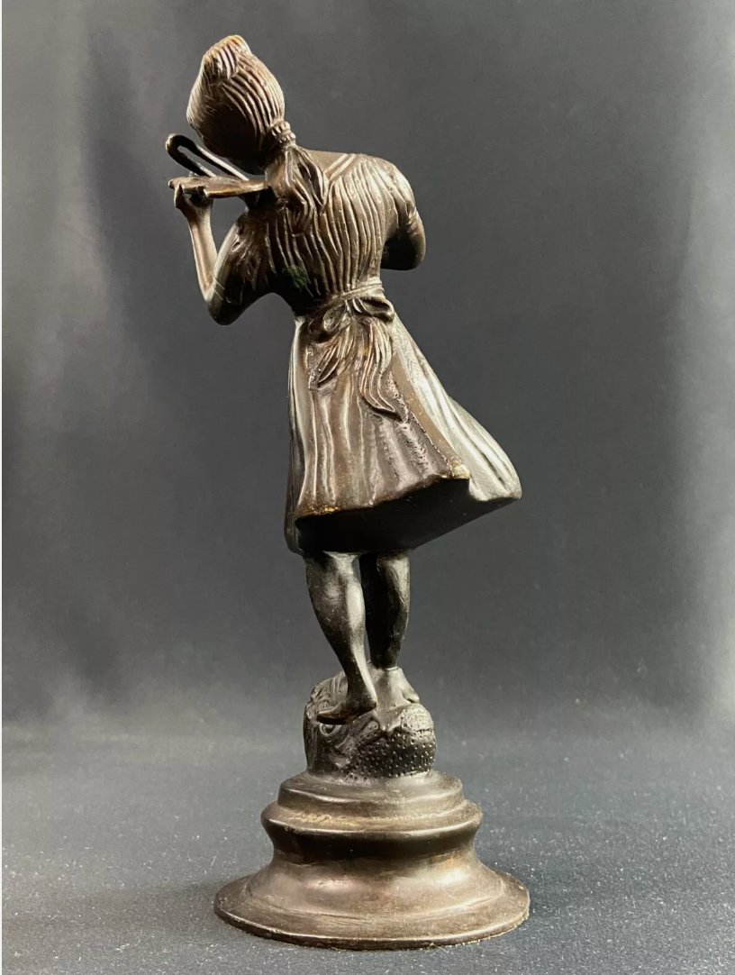 Sculpture en Bronze - Sujet de la Jeune Violoniste - XXe Siècle - Ethic Atelier