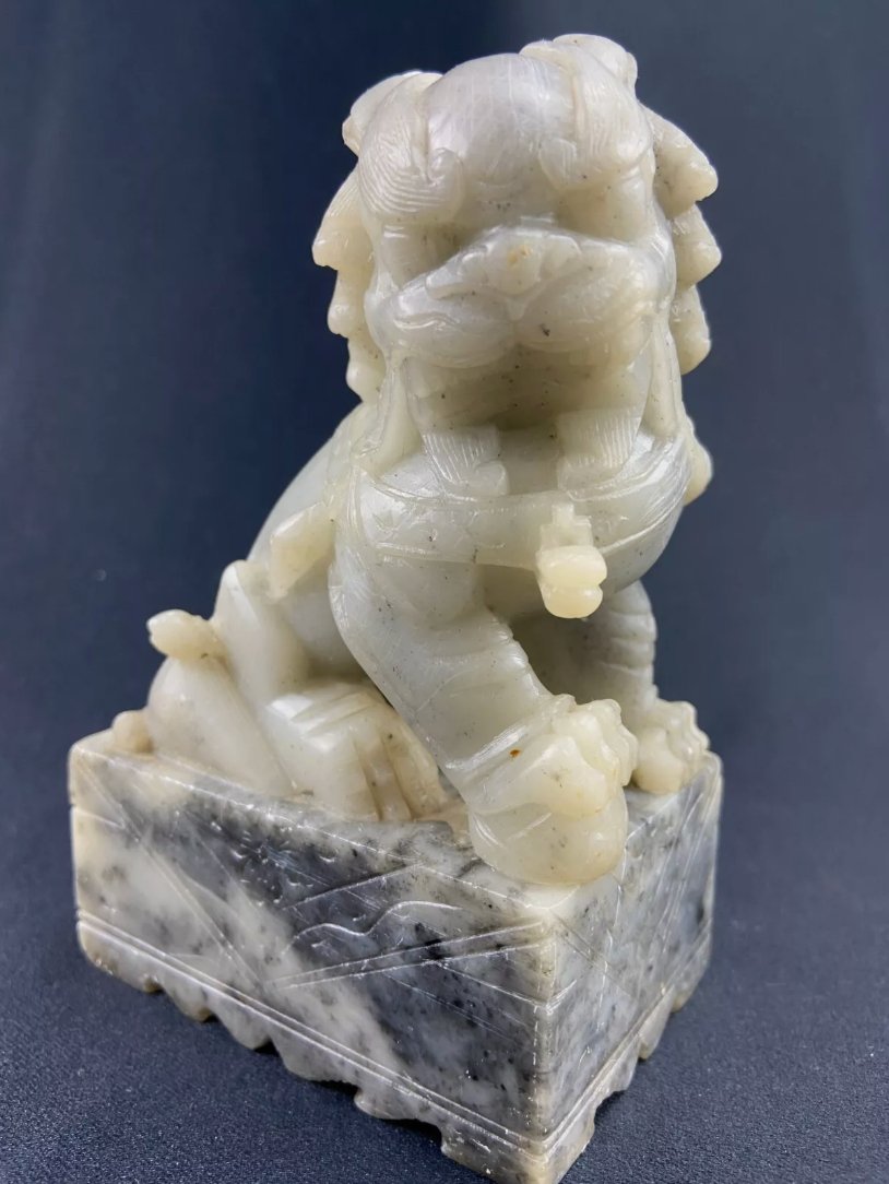 Sculpture en jade de lion de Fô - Ethic Atelier