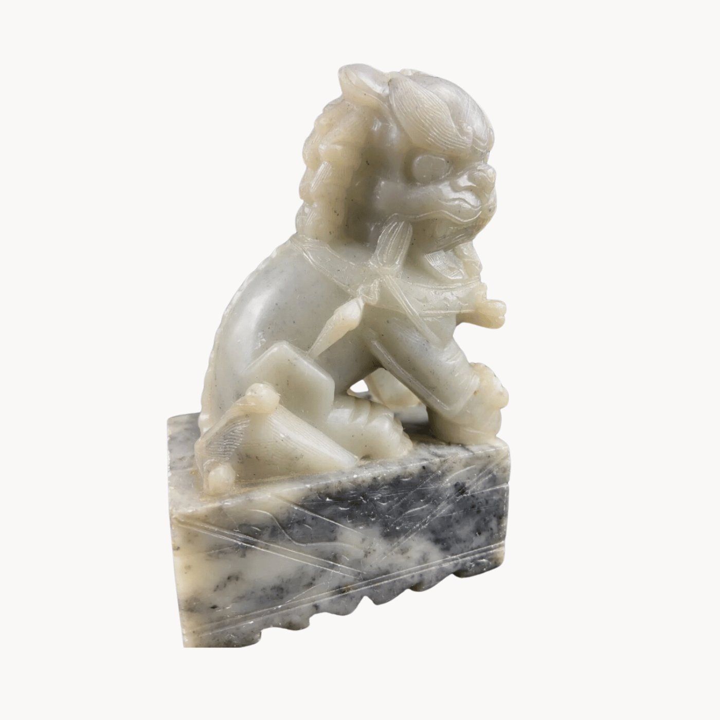 Sculpture en jade de lion de Fô - Ethic Atelier